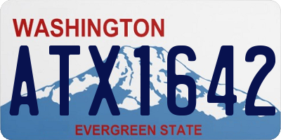 WA license plate ATX1642