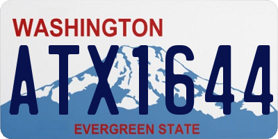 WA license plate ATX1644