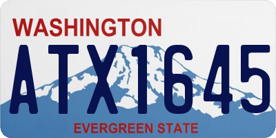 WA license plate ATX1645