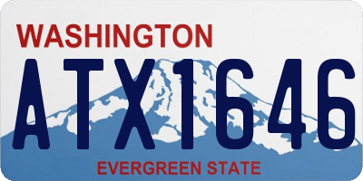 WA license plate ATX1646