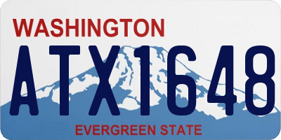 WA license plate ATX1648