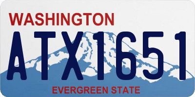 WA license plate ATX1651
