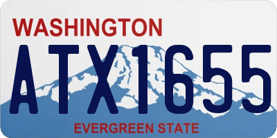 WA license plate ATX1655