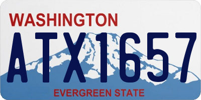WA license plate ATX1657