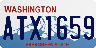 WA license plate ATX1659