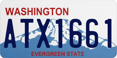 WA license plate ATX1661
