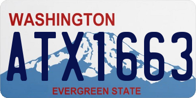 WA license plate ATX1663