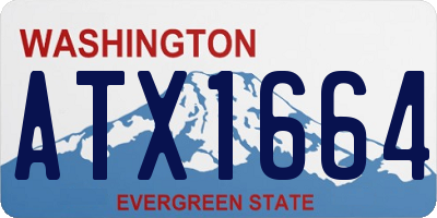 WA license plate ATX1664