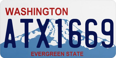 WA license plate ATX1669