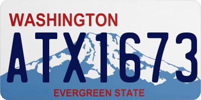 WA license plate ATX1673