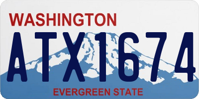 WA license plate ATX1674