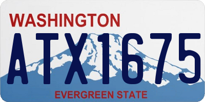WA license plate ATX1675