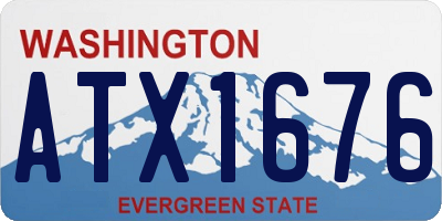 WA license plate ATX1676