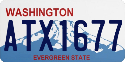 WA license plate ATX1677