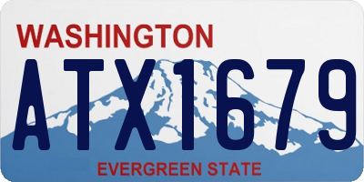 WA license plate ATX1679