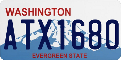 WA license plate ATX1680