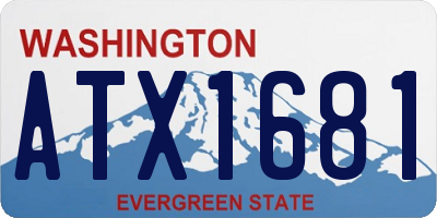 WA license plate ATX1681