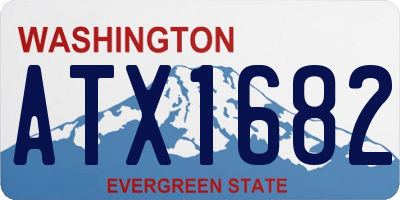 WA license plate ATX1682