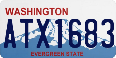 WA license plate ATX1683