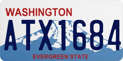 WA license plate ATX1684