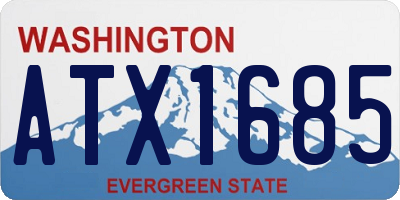 WA license plate ATX1685