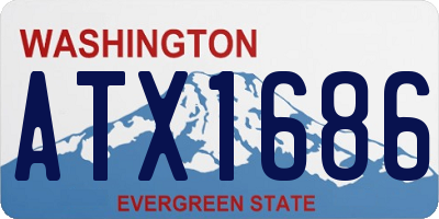 WA license plate ATX1686
