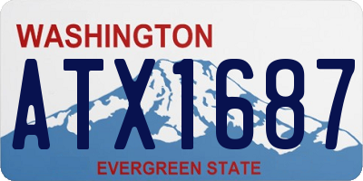 WA license plate ATX1687