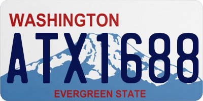 WA license plate ATX1688