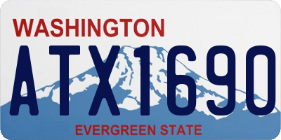 WA license plate ATX1690