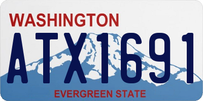 WA license plate ATX1691