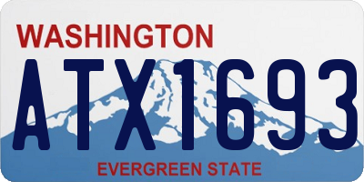 WA license plate ATX1693