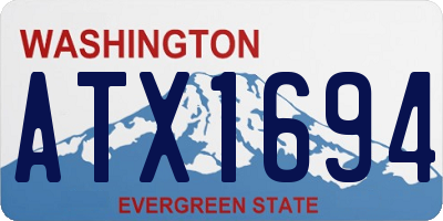 WA license plate ATX1694