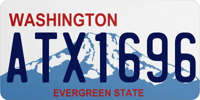 WA license plate ATX1696