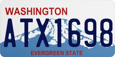 WA license plate ATX1698