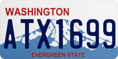WA license plate ATX1699