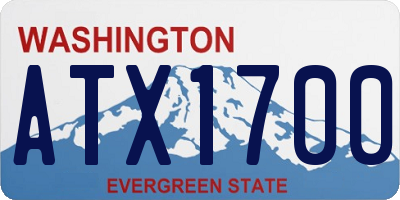 WA license plate ATX1700
