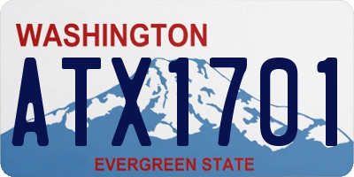 WA license plate ATX1701