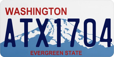WA license plate ATX1704