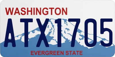WA license plate ATX1705