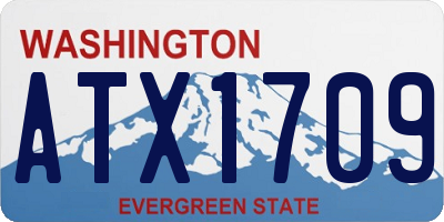 WA license plate ATX1709