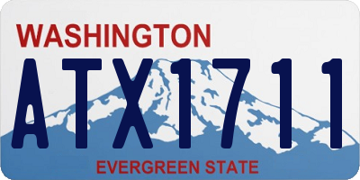 WA license plate ATX1711