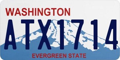 WA license plate ATX1714