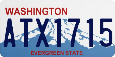 WA license plate ATX1715