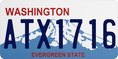 WA license plate ATX1716
