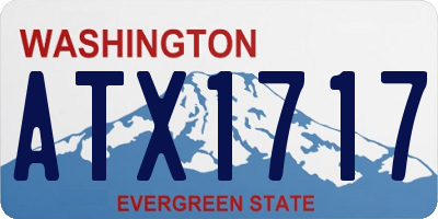 WA license plate ATX1717