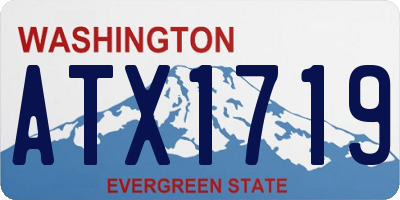 WA license plate ATX1719