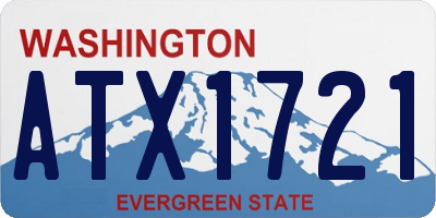 WA license plate ATX1721