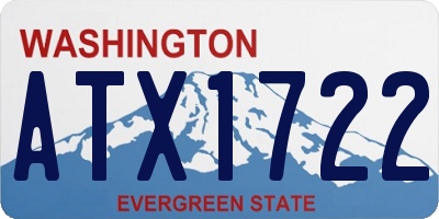 WA license plate ATX1722