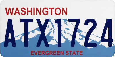 WA license plate ATX1724