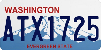 WA license plate ATX1725